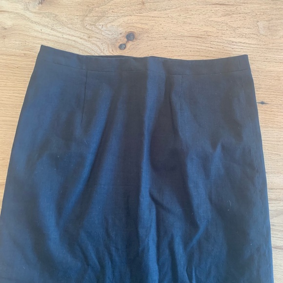 Banana Republic Maxi Stretch Linen Black Pencil Skirt Slit Women’s 8 Preloved - Picture 8 of 8